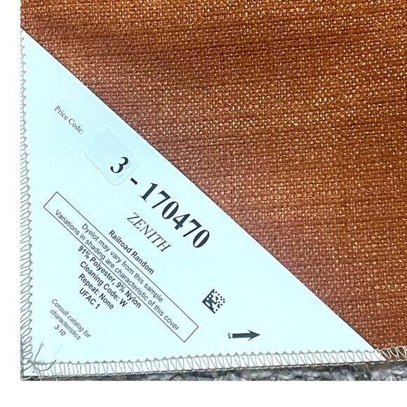 Set Of 4 Thibaut Zenith Fabric Samples In Yellow Gray Rust & Teal Indoor Outdoor - Picture 14 of 16